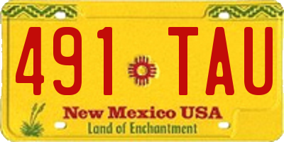 NM license plate 491TAU