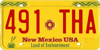 NM license plate 491THA