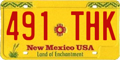 NM license plate 491THK