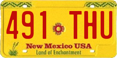 NM license plate 491THU