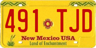 NM license plate 491TJD