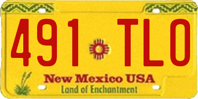NM license plate 491TLO