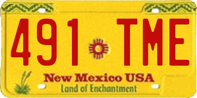 NM license plate 491TME