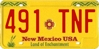 NM license plate 491TNF