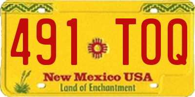 NM license plate 491TOQ