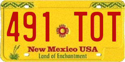 NM license plate 491TOT