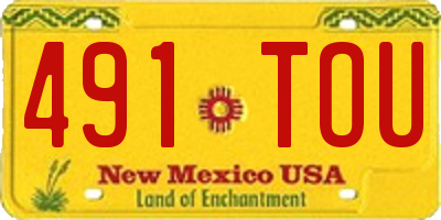 NM license plate 491TOU