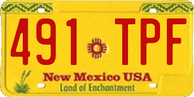 NM license plate 491TPF