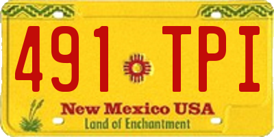 NM license plate 491TPI