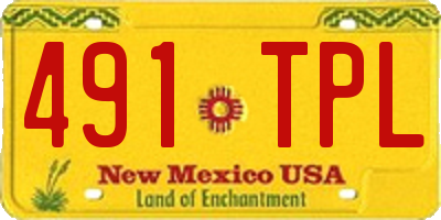 NM license plate 491TPL