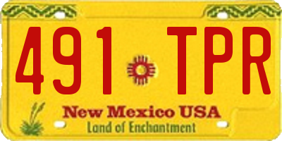 NM license plate 491TPR