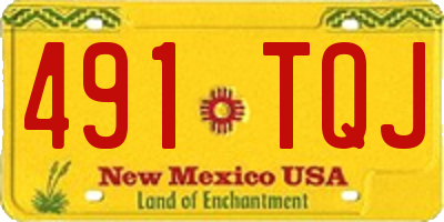 NM license plate 491TQJ