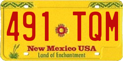 NM license plate 491TQM