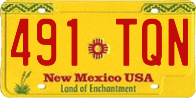 NM license plate 491TQN