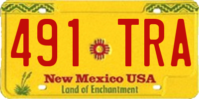 NM license plate 491TRA