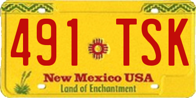 NM license plate 491TSK