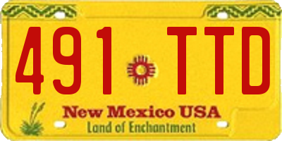 NM license plate 491TTD