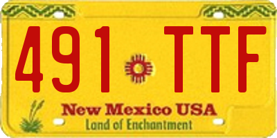NM license plate 491TTF