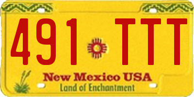 NM license plate 491TTT