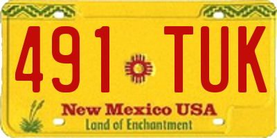 NM license plate 491TUK