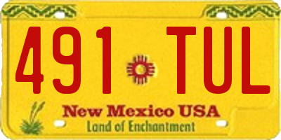 NM license plate 491TUL