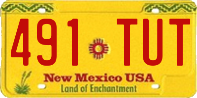 NM license plate 491TUT