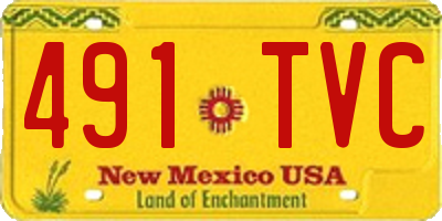 NM license plate 491TVC