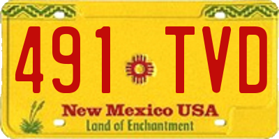 NM license plate 491TVD
