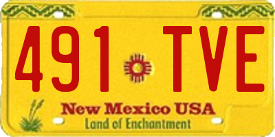 NM license plate 491TVE