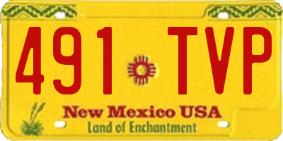 NM license plate 491TVP