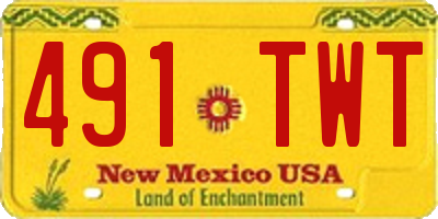 NM license plate 491TWT