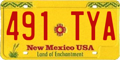 NM license plate 491TYA