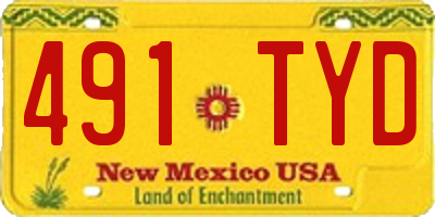 NM license plate 491TYD
