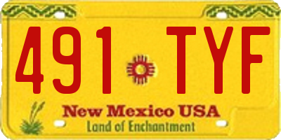 NM license plate 491TYF