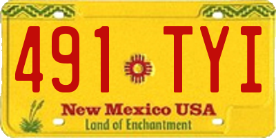 NM license plate 491TYI