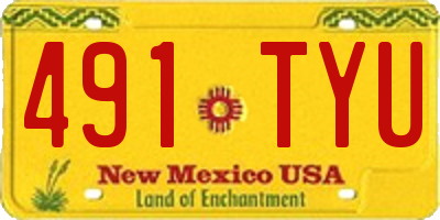 NM license plate 491TYU