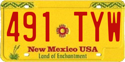 NM license plate 491TYW