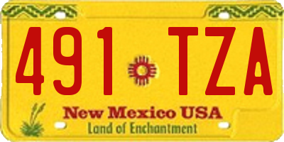 NM license plate 491TZA