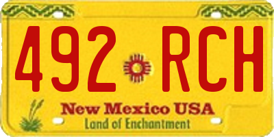 NM license plate 492RCH