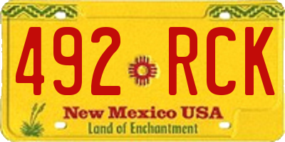 NM license plate 492RCK