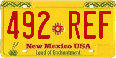 NM license plate 492REF