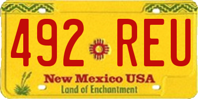 NM license plate 492REU
