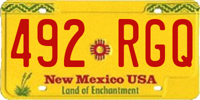 NM license plate 492RGQ