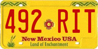 NM license plate 492RIT