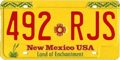 NM license plate 492RJS