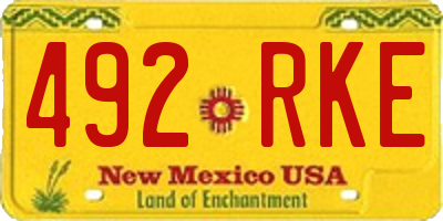 NM license plate 492RKE