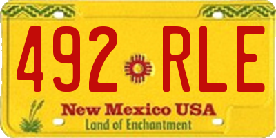 NM license plate 492RLE