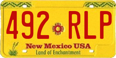 NM license plate 492RLP