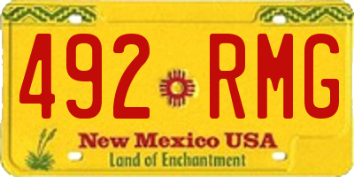 NM license plate 492RMG