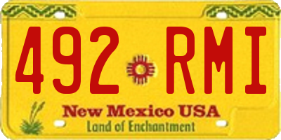 NM license plate 492RMI